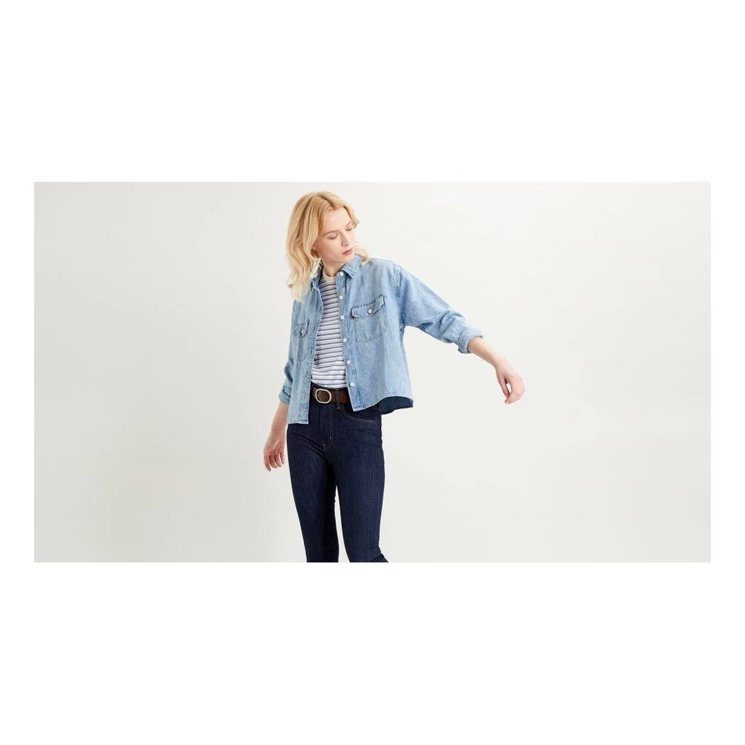 Levi's Commuter Olsen Utility Shirt Femme Bleu Denim â Image 2