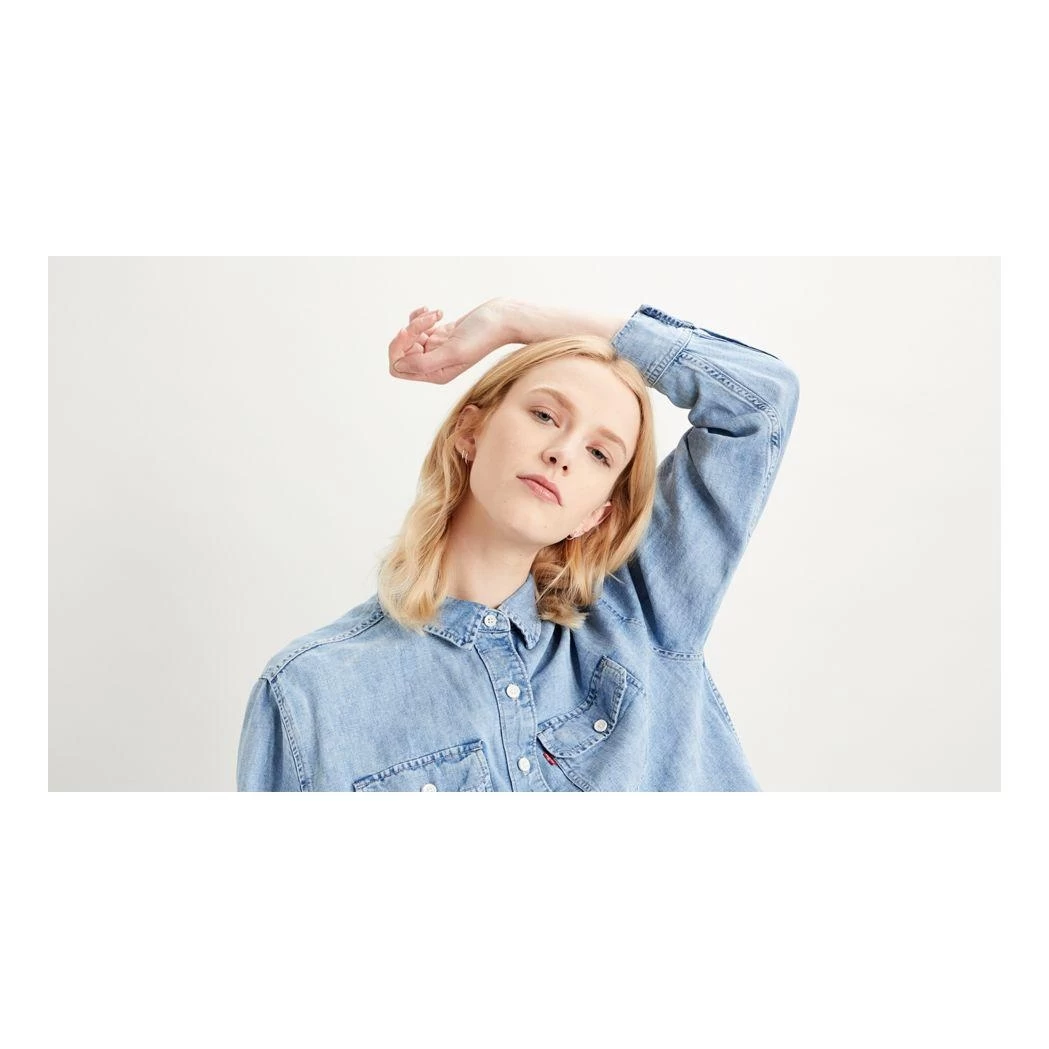 Levi's Commuter Olsen Utility Shirt Femme Bleu Denim â Image 3