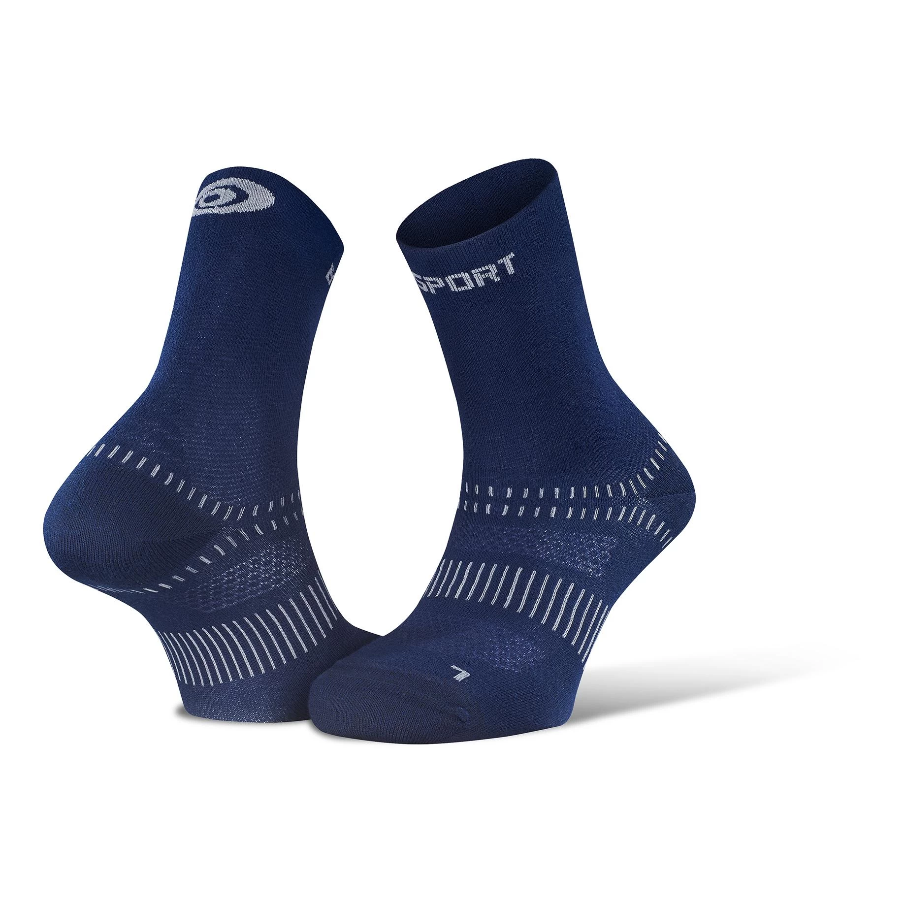 Bv Sport Mi-Chaussettes Double Evo Bleu Marine