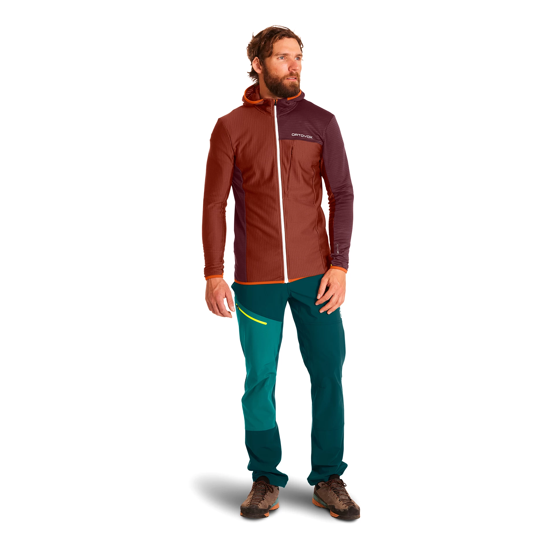 Ortovox Fleece Light Grid Hooded Jacket Homme â Image 2