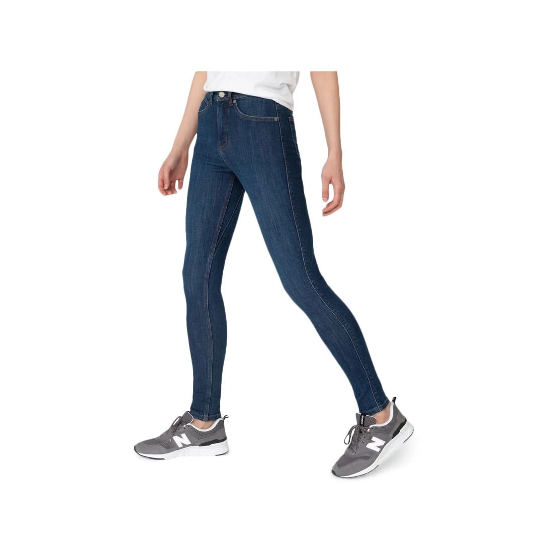 Duer Performance Denim High Rise Skinny Femme Bleu Denim – Image 3