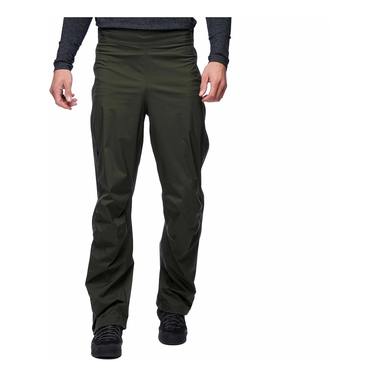 Black Diamond Stormline Stretch Full Zip Rain Pant Homme Kaki – Image 2