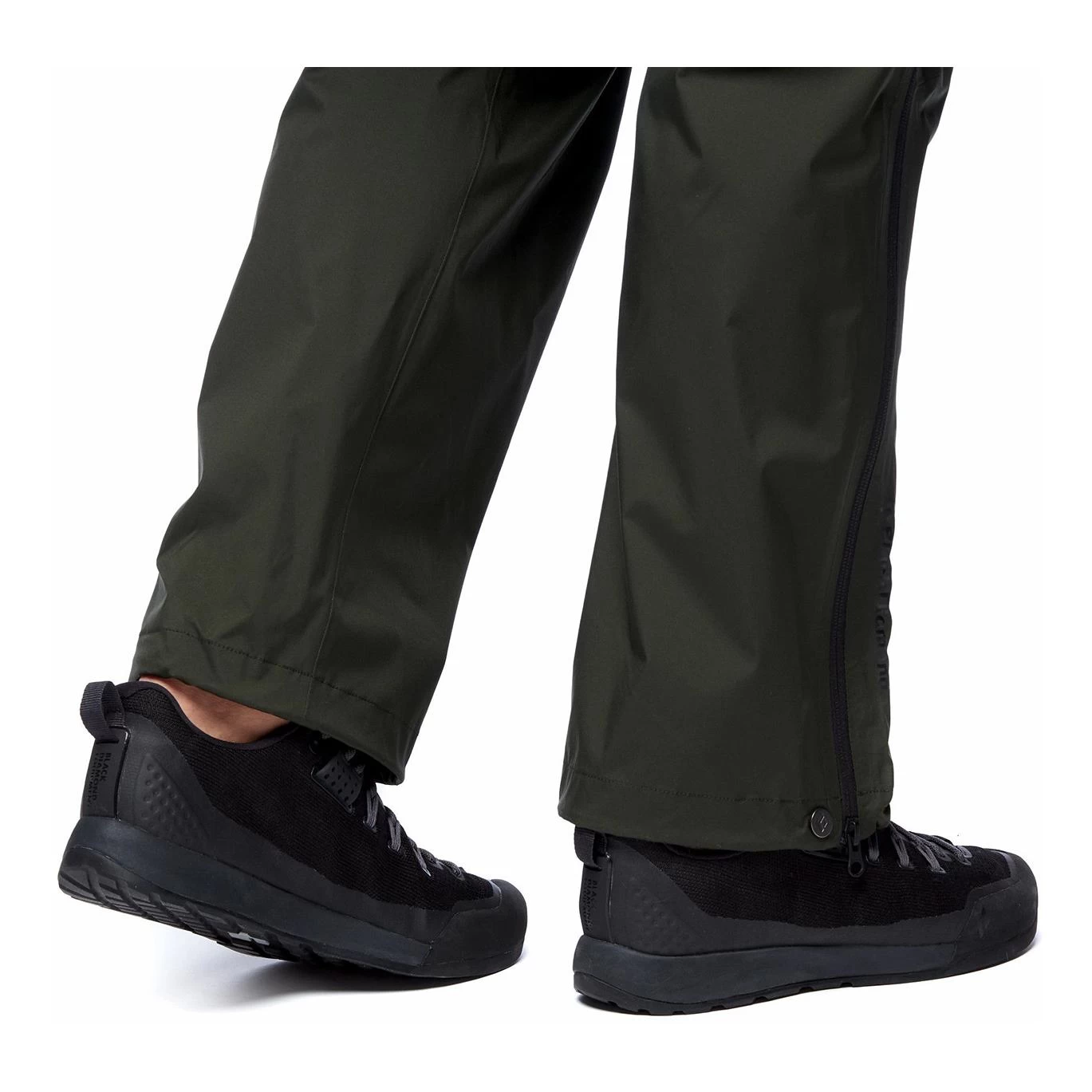 Black Diamond Stormline Stretch Full Zip Rain Pant Homme Kaki – Image 5