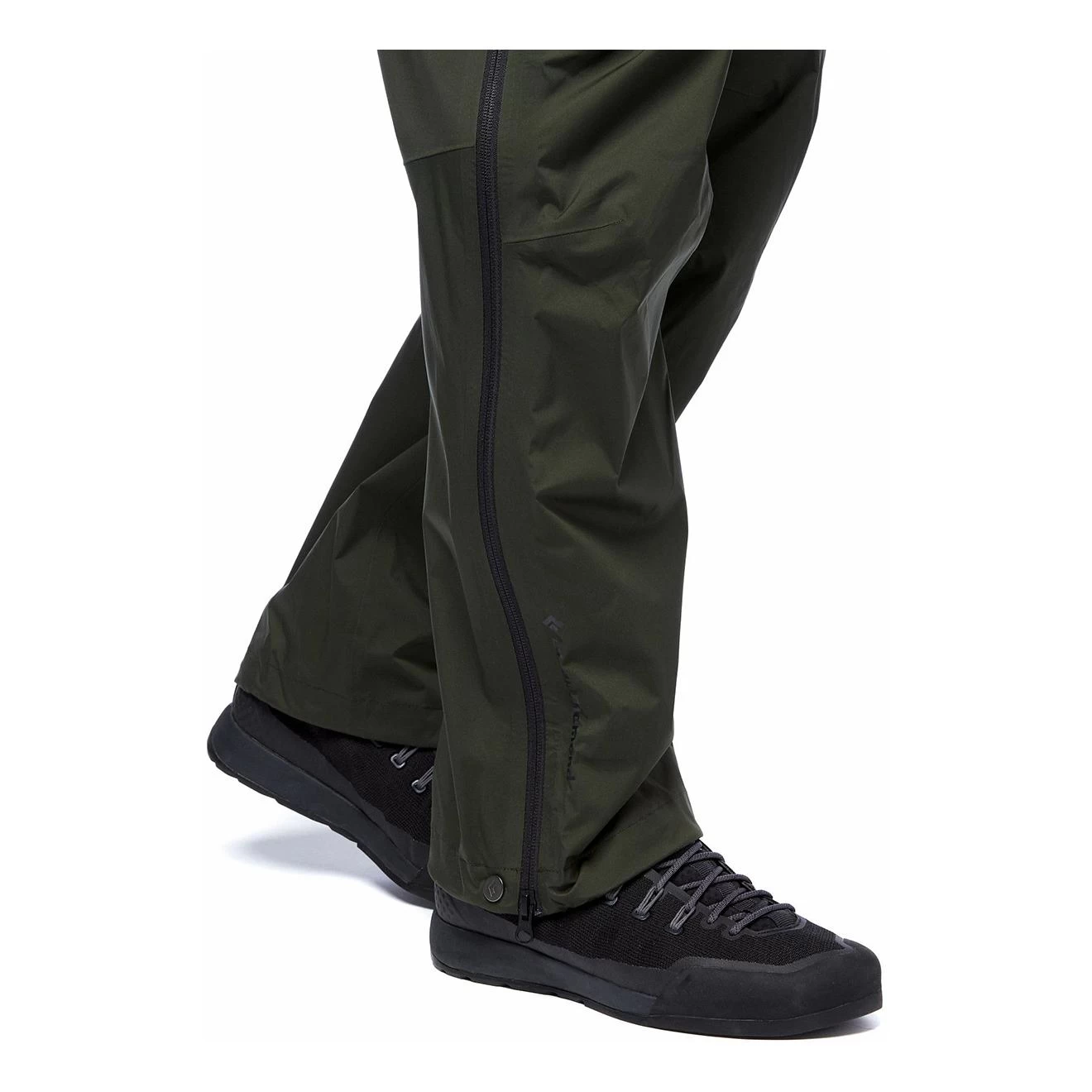 Black Diamond Stormline Stretch Full Zip Rain Pant Homme Kaki – Image 6