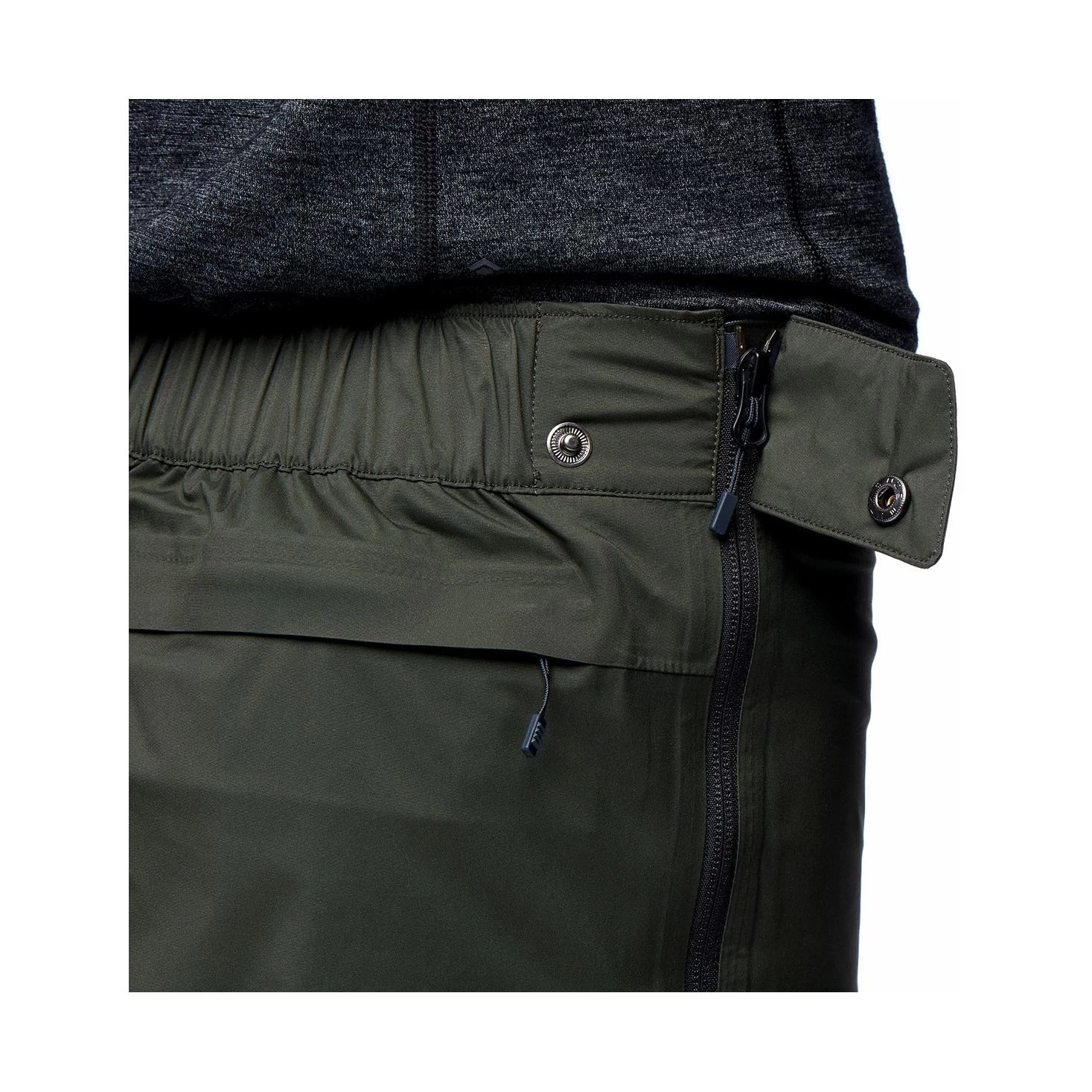 Black Diamond Stormline Stretch Full Zip Rain Pant Homme Kaki – Image 7