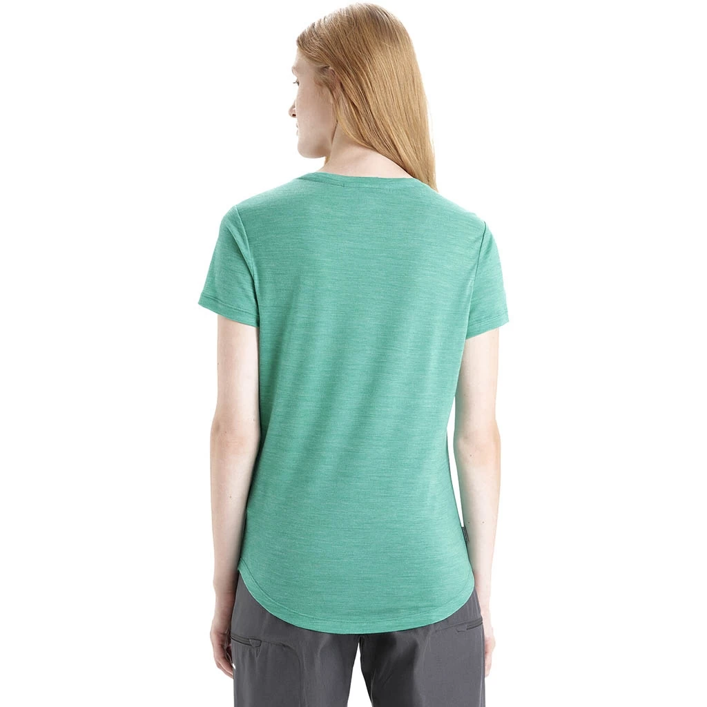 Icebreaker Sphere II Short Sleeve Scoop Tee Femme Turquoise – Image 4