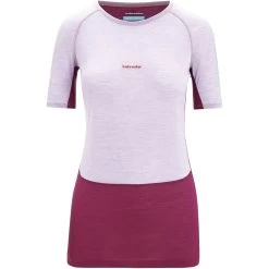 Icebreaker 125 Zoneknit Short Sleeve Crewe Femme Violet