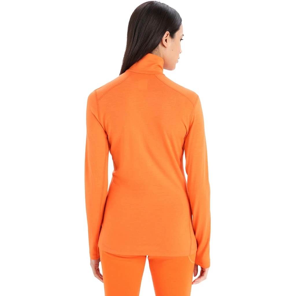 Icebreaker 200 Oasis Long Sleeve Half Zip Femme Orange – Image 3