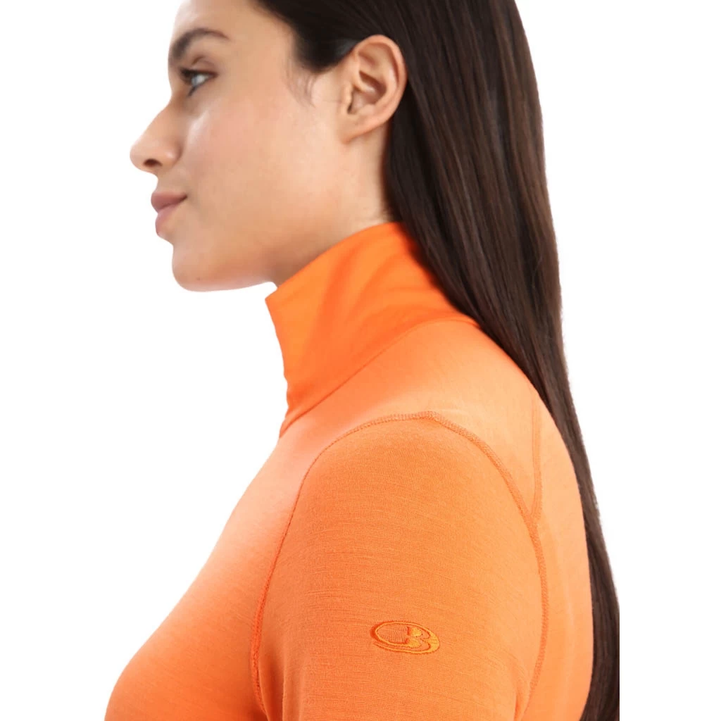 Icebreaker 200 Oasis Long Sleeve Half Zip Femme Orange – Image 5
