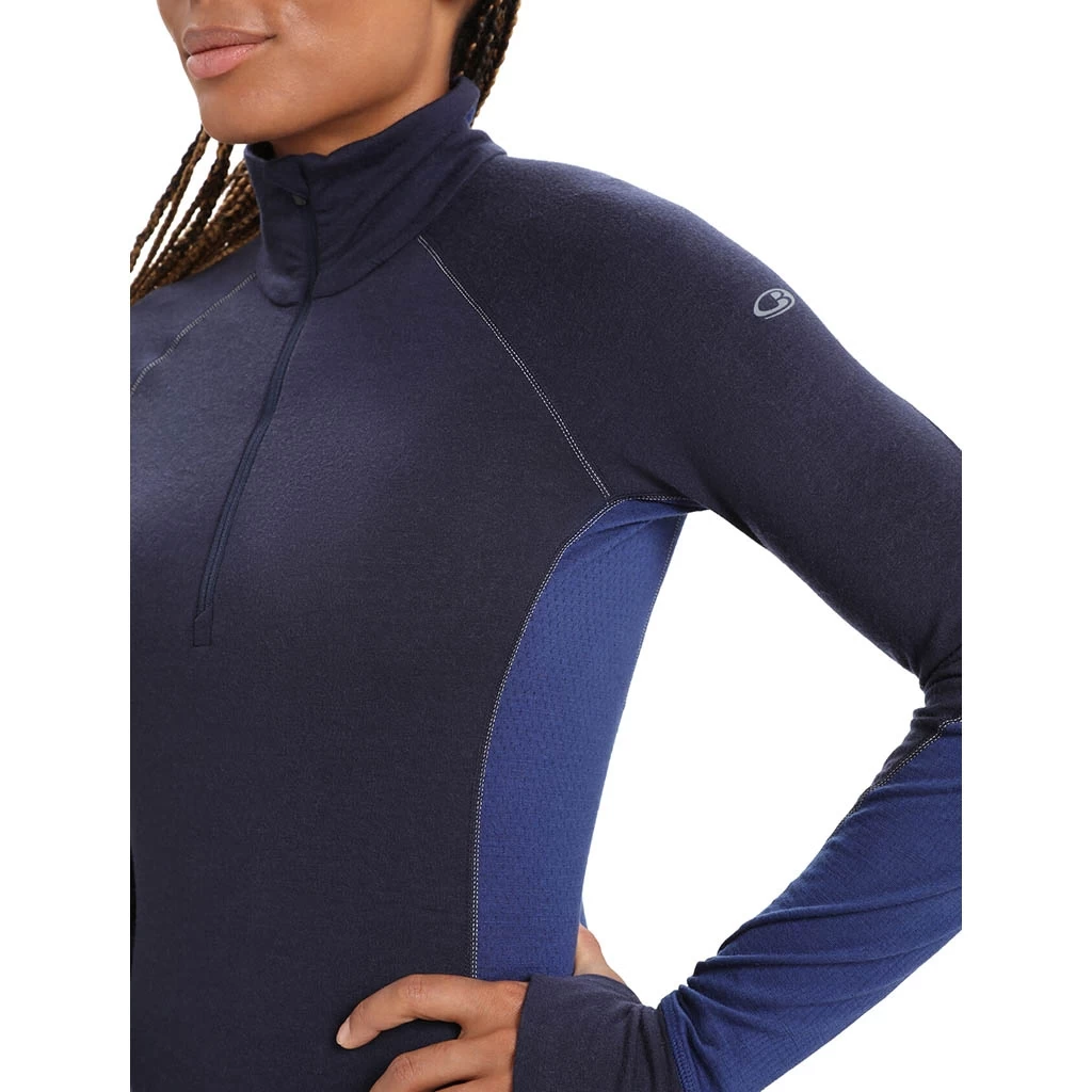 Icebreaker 260 Zone Long Sleeve Half Zip Femme Bleu Foncé – Image 7
