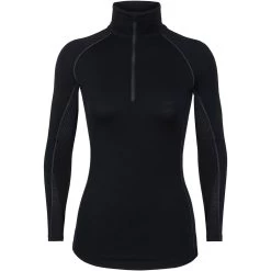 Icebreaker 200 Zone Long Sleeve Half Zip Femme Noir