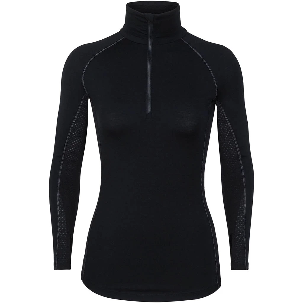 Icebreaker 200 Zone Long Sleeve Half Zip Femme Noir
