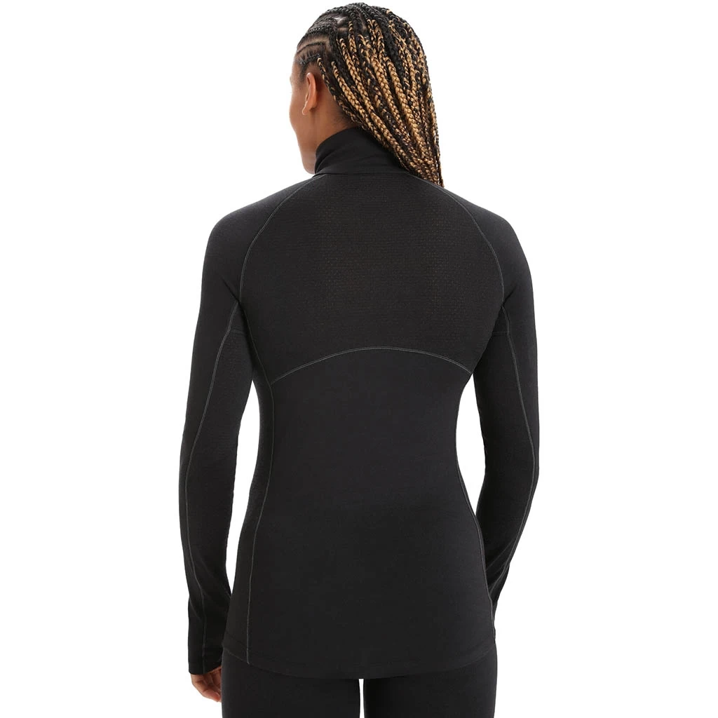 Icebreaker 200 Zone Long Sleeve Half Zip Femme Noir – Image 3