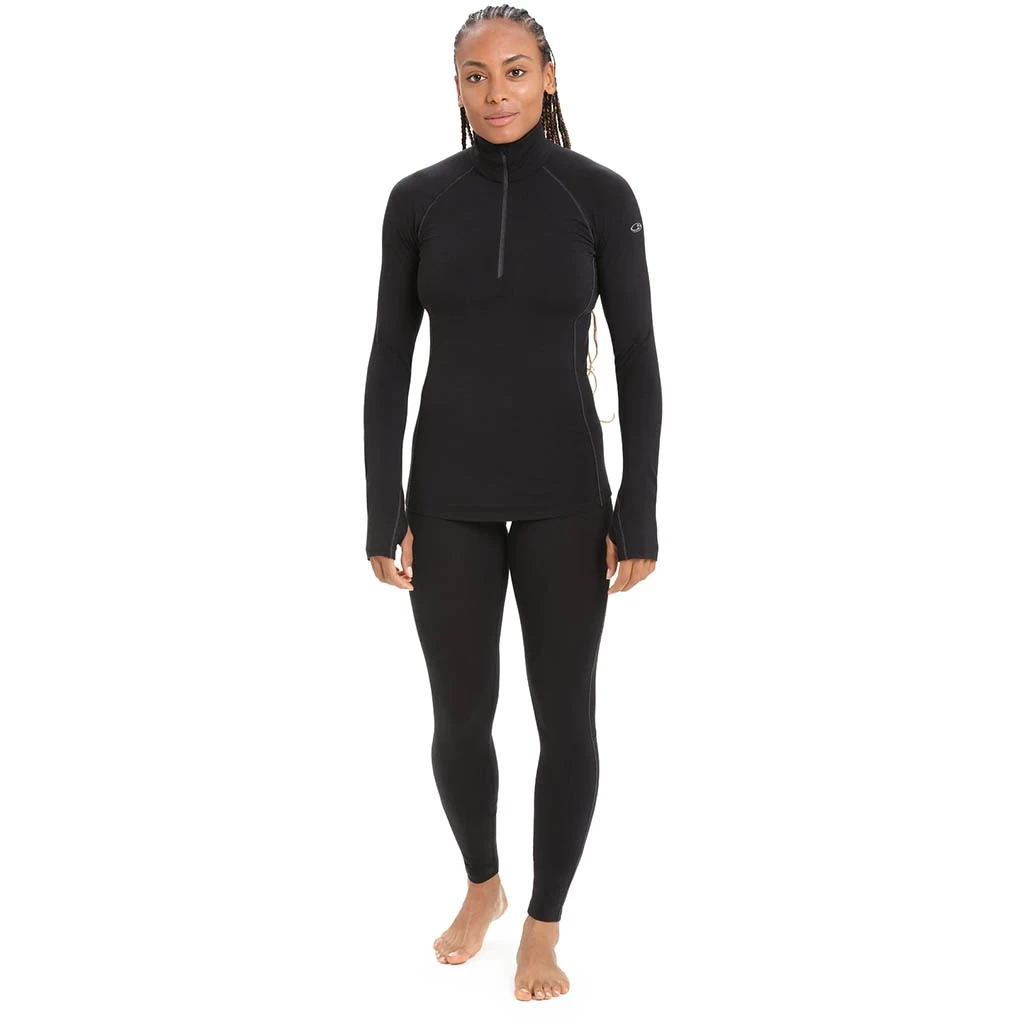 Icebreaker 200 Zone Long Sleeve Half Zip Femme Noir – Image 4
