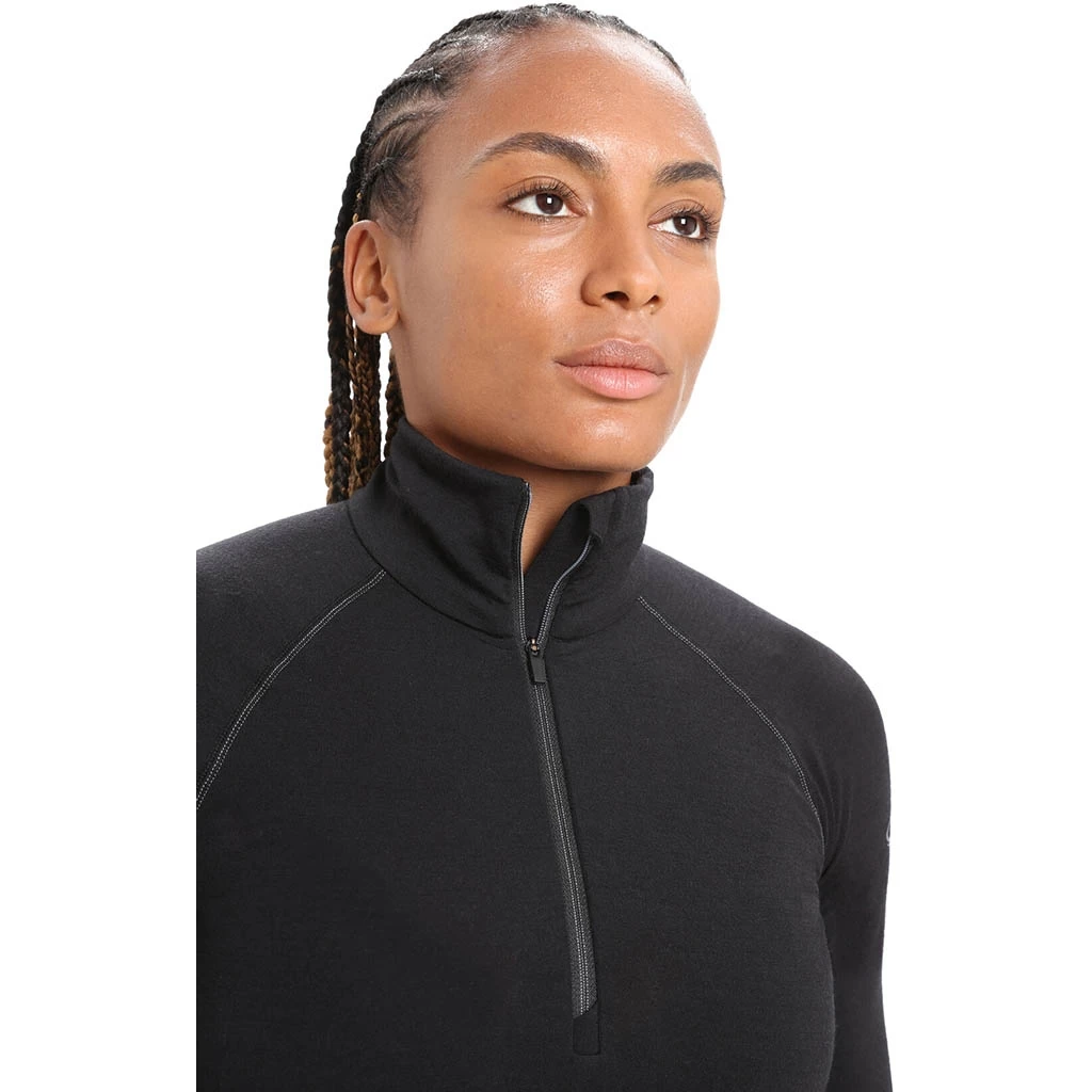 Icebreaker 200 Zone Long Sleeve Half Zip Femme Noir – Image 5