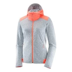 Salomon Elevate Full Zip Midlayer Femme Gris