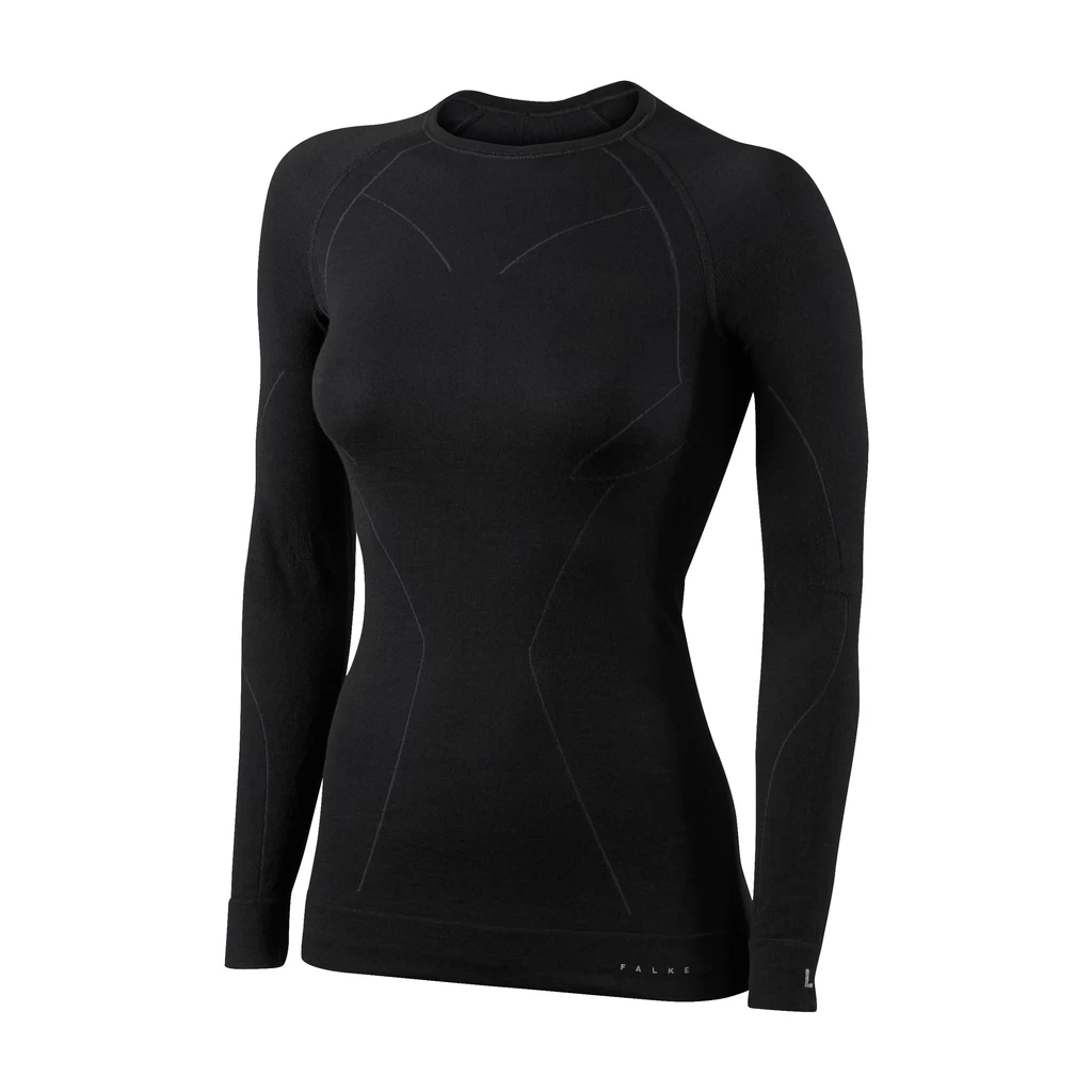 Falke Wool-Tech Long Sleeve Shirt Femme Noir