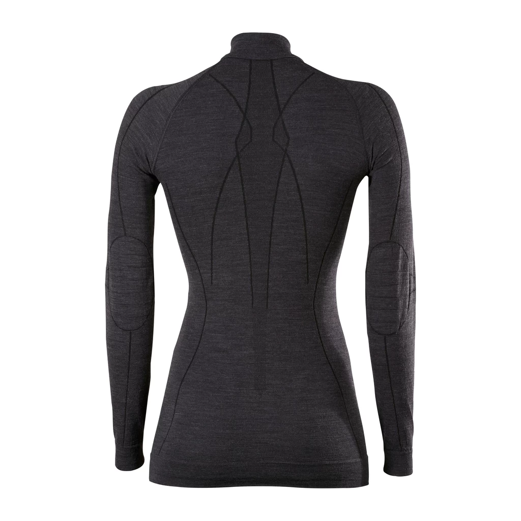 Falke Wool-Tech Zip Shirt Femme Noir – Image 2