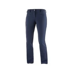Salomon Wayfarer Straight Warm Pant Femme Bleu Marine