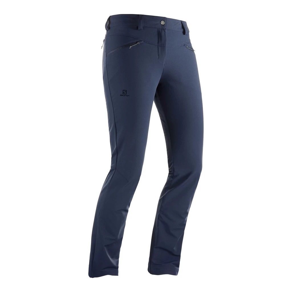 Salomon Wayfarer Straight Warm Pant Femme Bleu Marine â Image 4