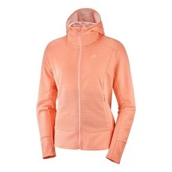 Salomon Right Nice Mid Hoodie Femme Abricot