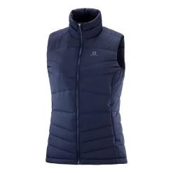 Salomon Transition Down Vest Femme Bleu Foncé