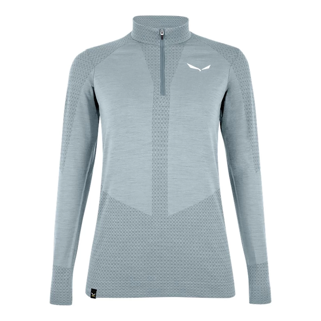Salewa Zebru Med Warm Amr 1/2 Zip Tee Femme