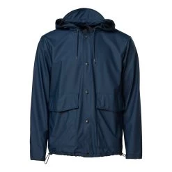 Rains Short Hooded Coat Homme Bleu