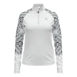 Odlo Midlayer 1/2 Zip Snowcross Femme Blanc