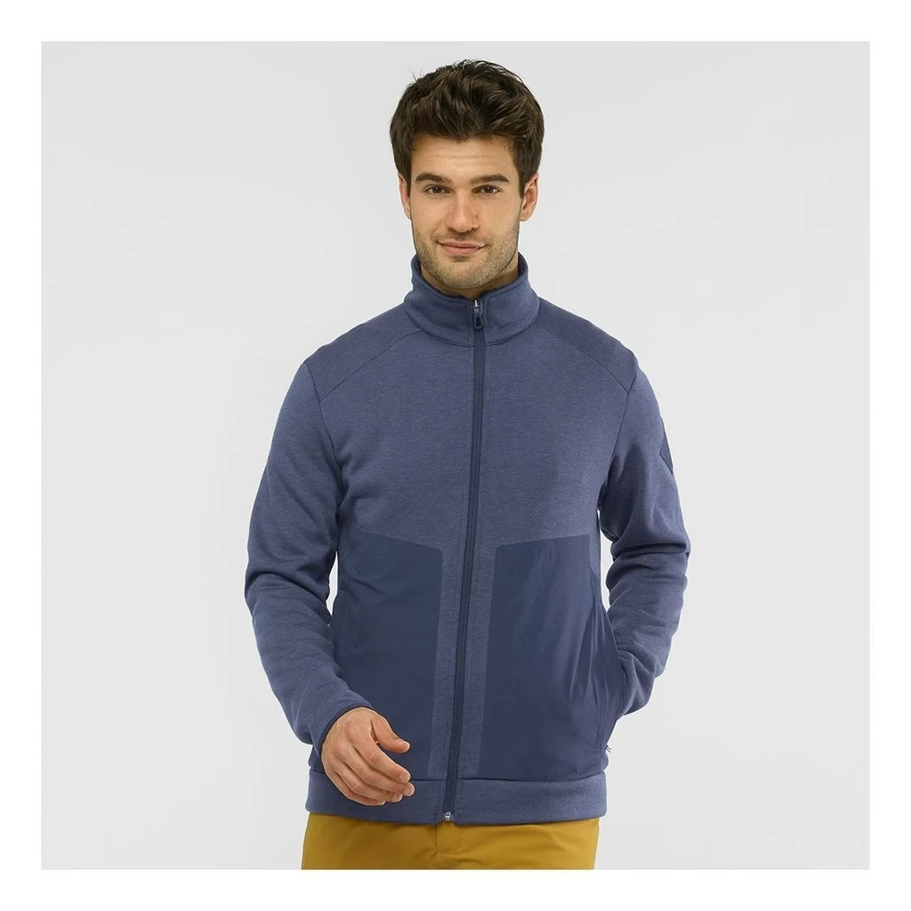 Salomon Snowshelter Fleece Jacket Homme Bleu – Image 2