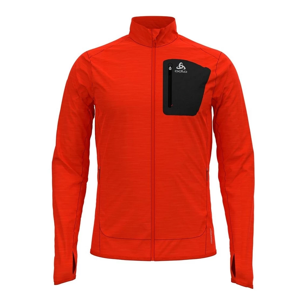 Odlo Midlayer Full Zip Blaze Ceramiwarm Pro Homme Rouge