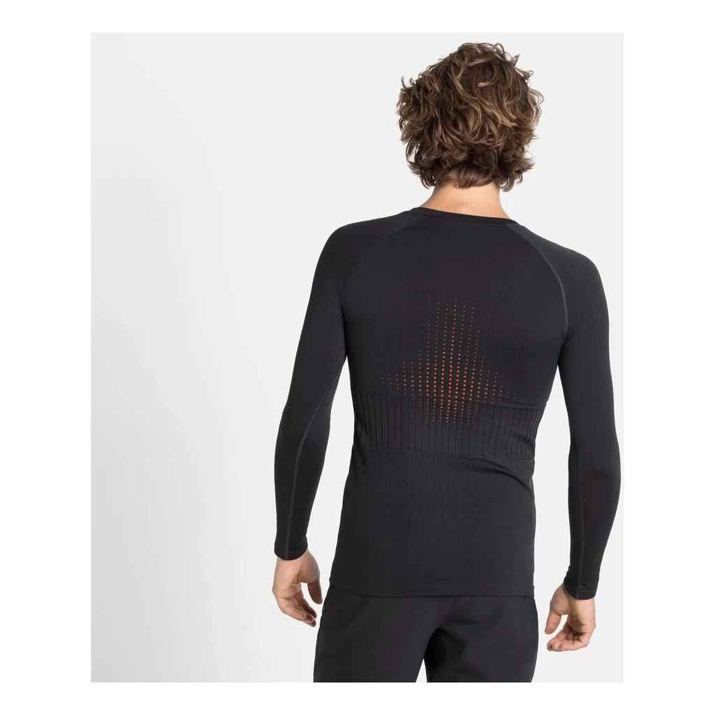 Odlo Shirt Long Sleeve Crew Neck I-Thermic Homme Noir – Image 4