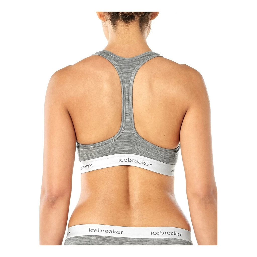 Icebreaker Sprite Racerback Bra Femme Gris Clair â Image 3