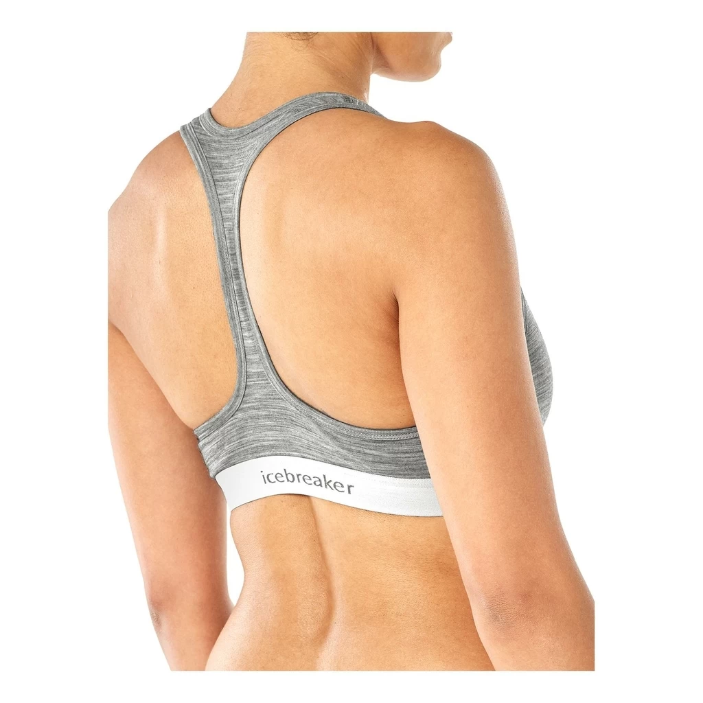 Icebreaker Sprite Racerback Bra Femme Gris Clair â Image 4