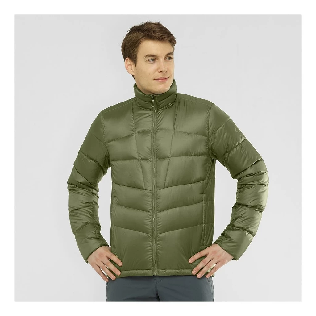 Salomon Transition Down Jacket Homme Kaki – Image 3