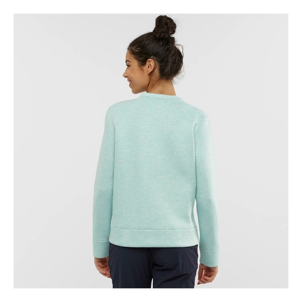 Salomon Sight Crew Neck Pull Femme Vert D'eau – Image 2