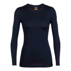 Icebreaker 200 Oasis Long Sleeve Crewe Femme Bleu Foncé
