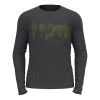 Odlo T-Shirt Long Sleeve Crew Neck Concord Plus Forest PR Homme Gris