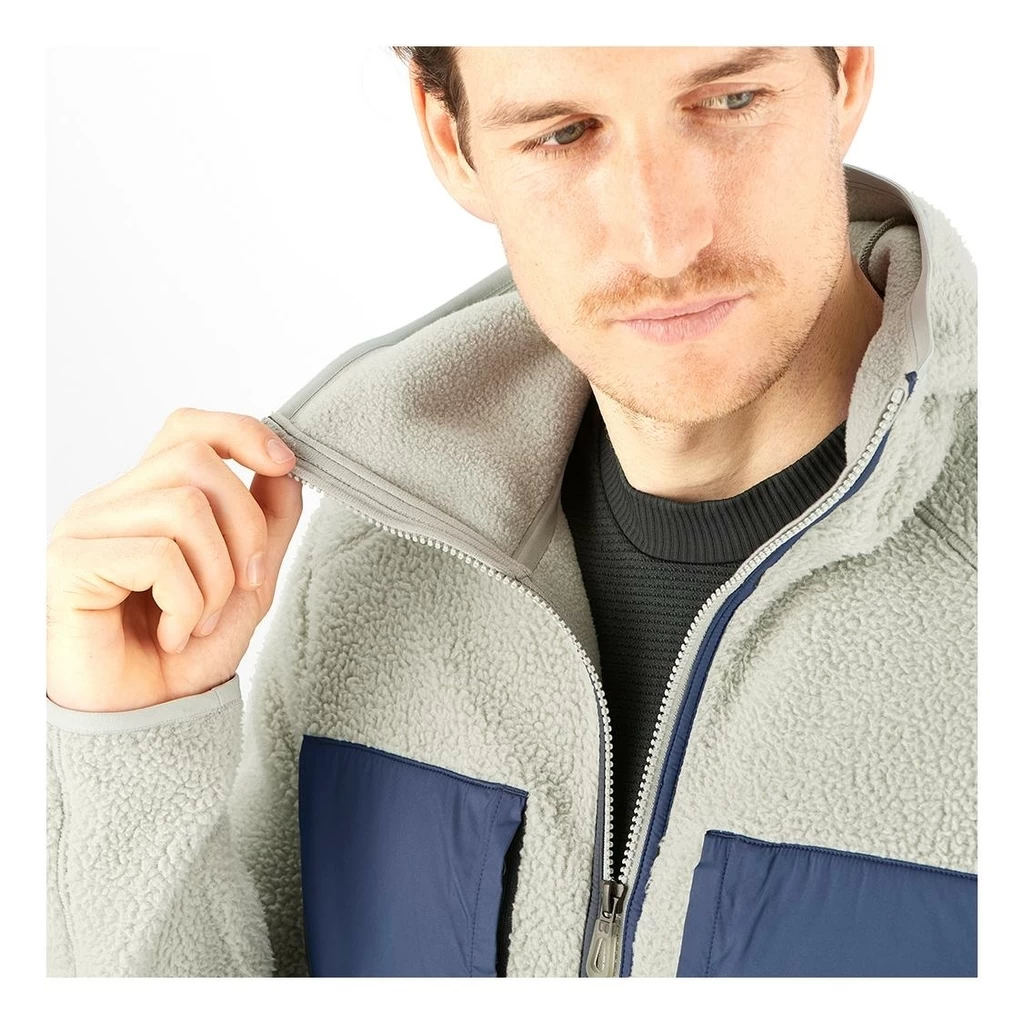 Salomon Essential Warm Teddy Homme Gris Clair – Image 3