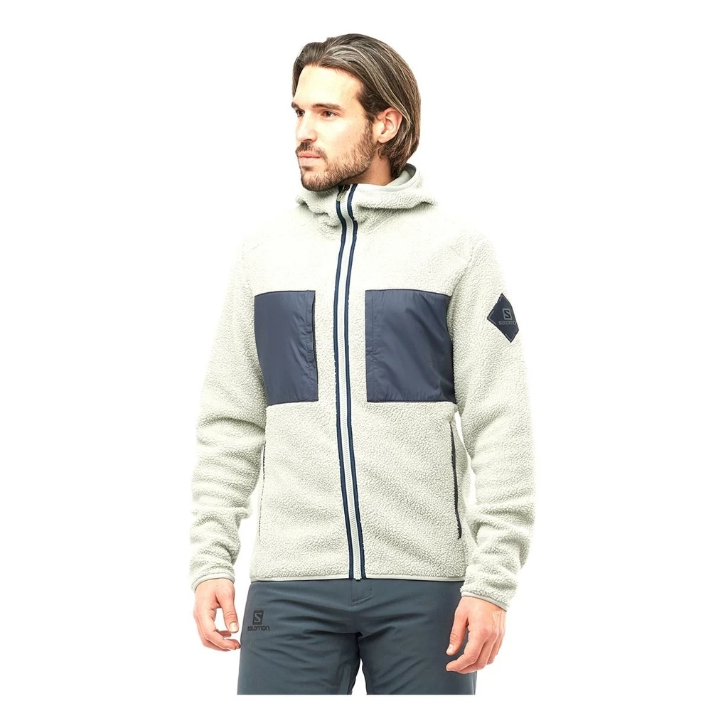 Salomon Essential Warm Teddy Homme Gris Clair – Image 5