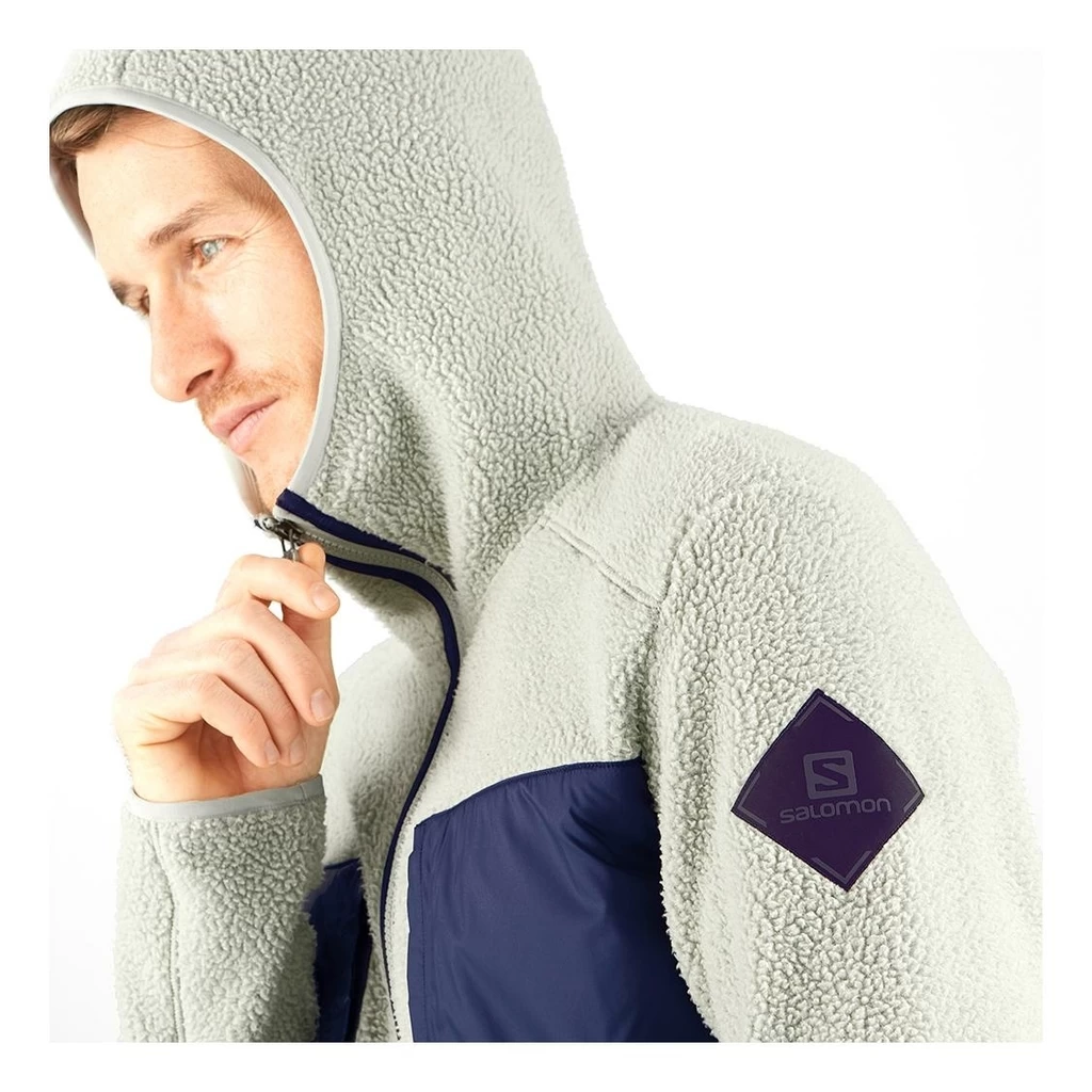 Salomon Essential Warm Teddy Homme Gris Clair – Image 7