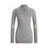 Falke Wool-Tech Zip Shirt Femme Gris Clair