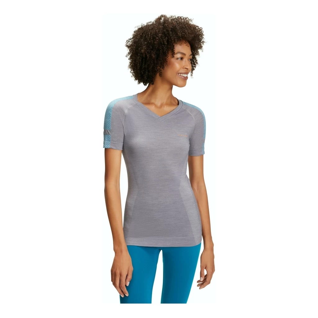 Falke T-shirt Wool-Tech Light Femme Gris Clair â Image 2