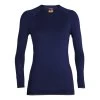 Icebreaker 200 Zone Seamless Long Sleeve Crewe Femme Bleu Foncé