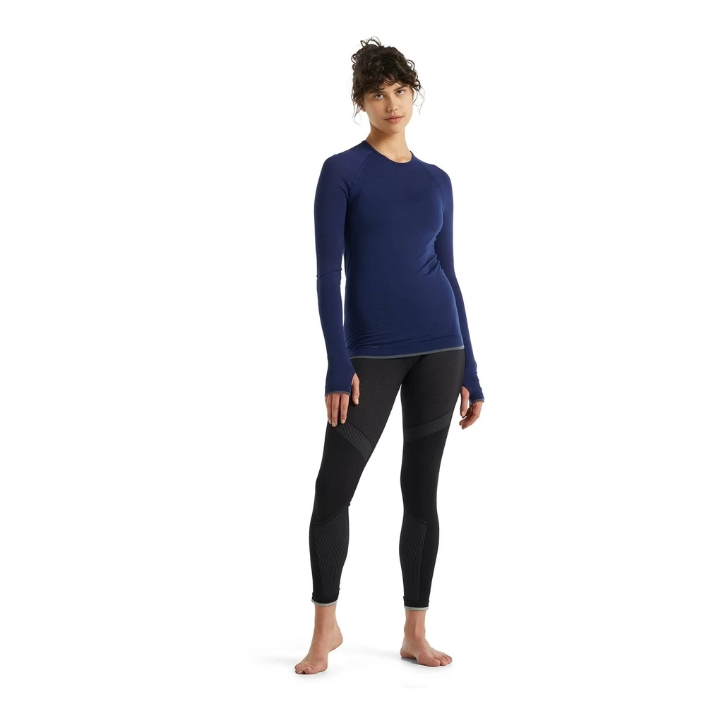 Icebreaker 200 Zone Seamless Long Sleeve Crewe Femme Bleu Foncé – Image 4