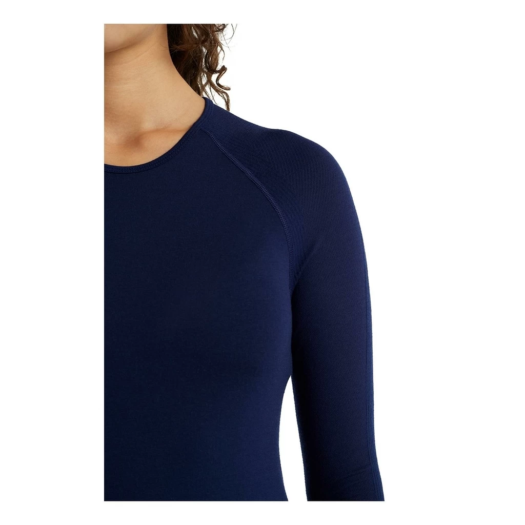 Icebreaker 200 Zone Seamless Long Sleeve Crewe Femme Bleu Foncé – Image 7