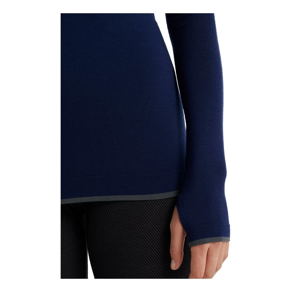 Icebreaker 200 Zone Seamless Long Sleeve Crewe Femme Bleu Foncé – Image 8