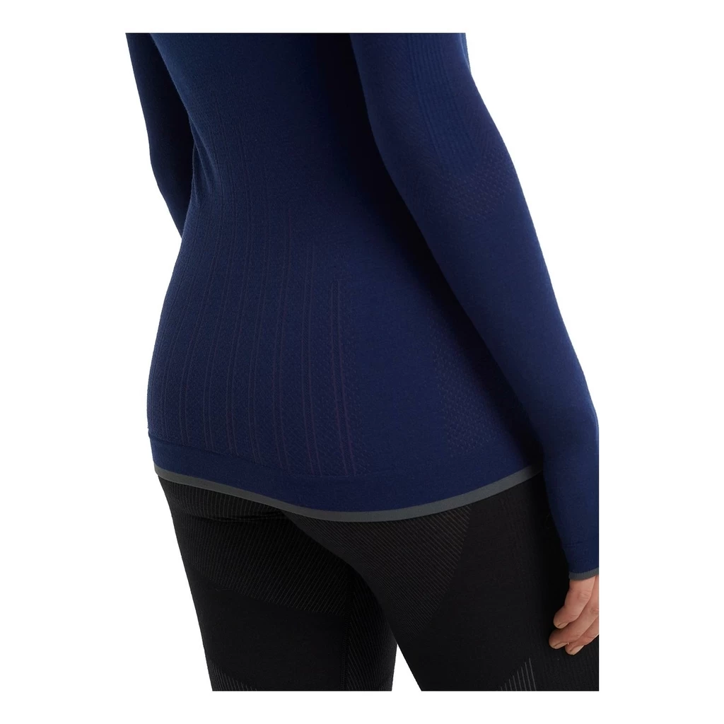 Icebreaker 200 Zone Seamless Long Sleeve Crewe Femme Bleu Foncé – Image 13