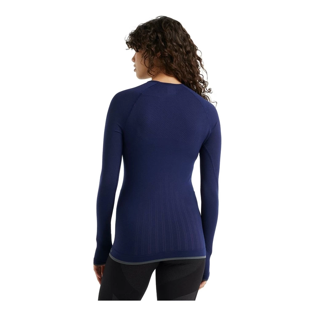 Icebreaker 200 Zone Seamless Long Sleeve Crewe Femme Bleu Foncé – Image 15