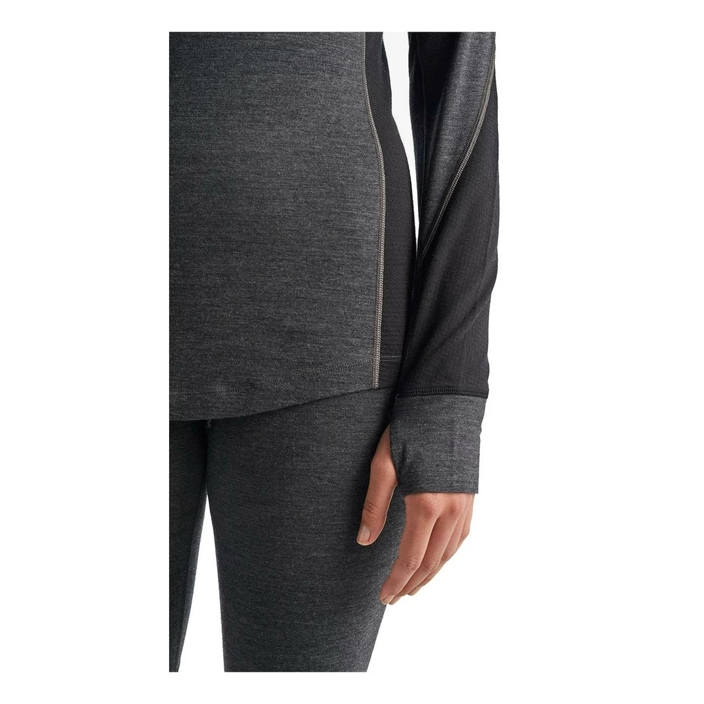 Icebreaker 260 Zone Long Sleeve Crewe Femme Gris – Image 4